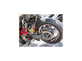 Ecrou arrière gauche de couleur or de flasque de monobras de la marque Ducabike pour les motos Ducati