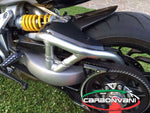 Garde boue arrière en carbone noir brillant de la marque Carbonvani pour Ducati X Diavel