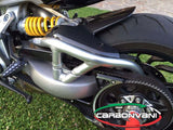 Garde boue arrière en carbone noir brillant de la marque Carbonvani pour Ducati X Diavel