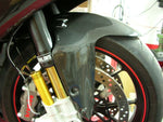 Garde boue avant en carbone noir brillant de la marque Carbonvani pour Ducati Superbike 848, 1098 et 1198.