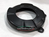 Protection de carter d'embrayage ouverte noir mat en carbone de la marque Carbonvani pour Ducati Panigale V4