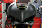 Tête de fourche en carbone noir de la marque Carbonvani pour Ducati Panigale 1299 et 959