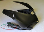 Tête de fourche en carbone noir de la marque Carbonvani pour Ducati Panigale 1299 et 959