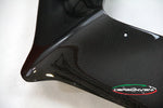 Tête de fourche en carbone noir brillant de la marque Carbonvani pour Ducati Panigale V4