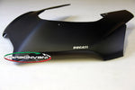 Tête de fourche en carbone noir mat de la marque Carbonvani pour Ducati Panigale V4